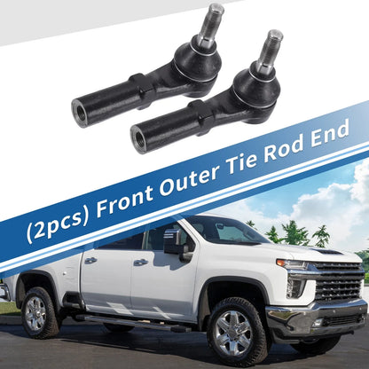 2X Front Outer Tie Rod End Links for Chevrolet Silverado 2500 3500 