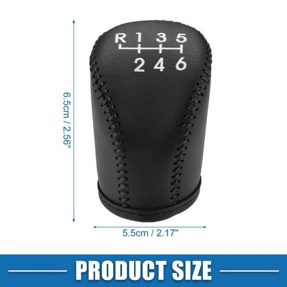 Gear Shifting Knob Cover Trim for Nissan Qashqai (2008–2012) Faux Leather Black