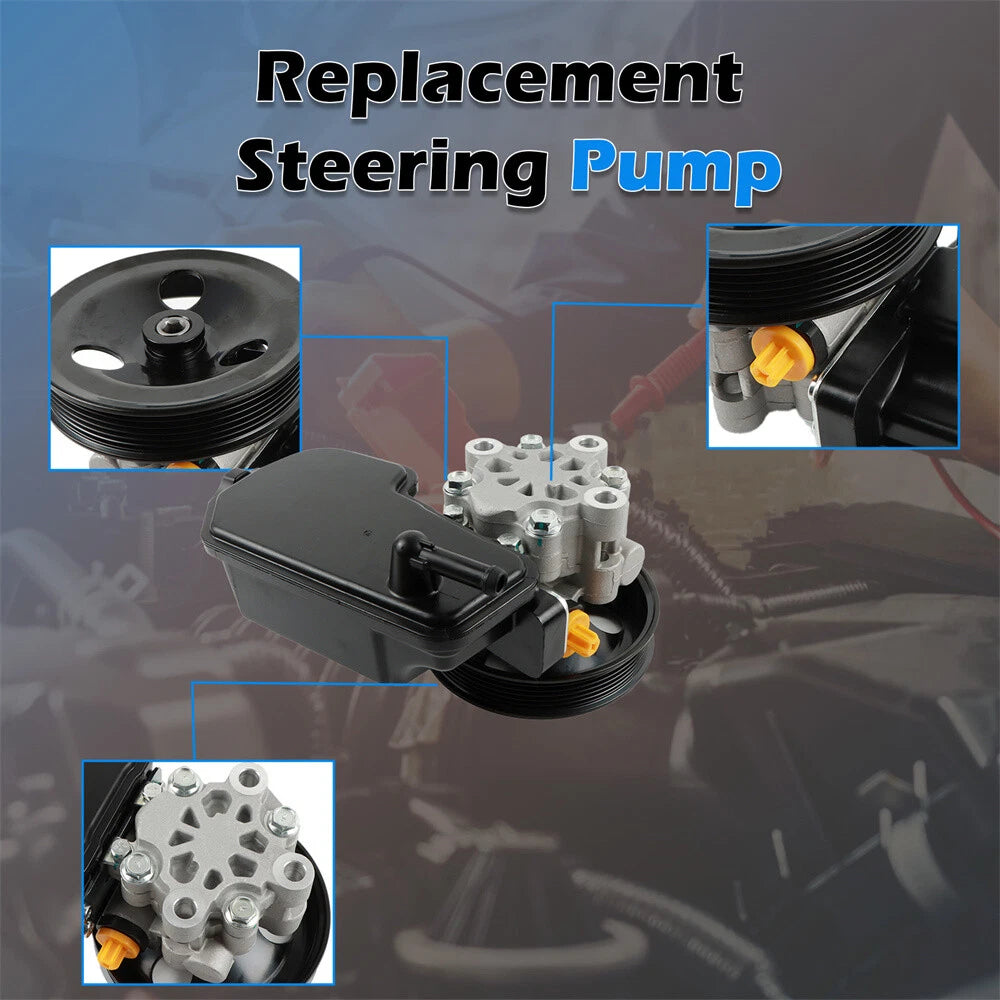 Power Steering Pump for Dodge Dakota, Mitsubishi Raider (2005–2007) 52855186AF, 52855186AG, 52855186AD, 52855186AE