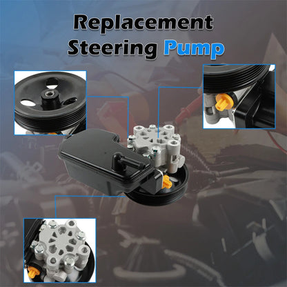 Power Steering Pump for Dodge Dakota, Mitsubishi Raider (2005–2007) 52855186AF, 52855186AG, 52855186AD, 52855186AE