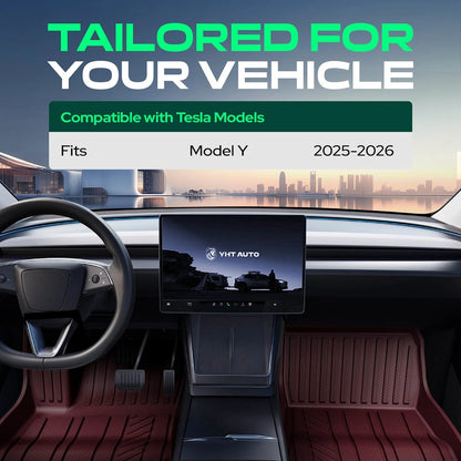 Floor Mats Set of 4 for Tesla Y (2025) - 18108610, Front and Rear