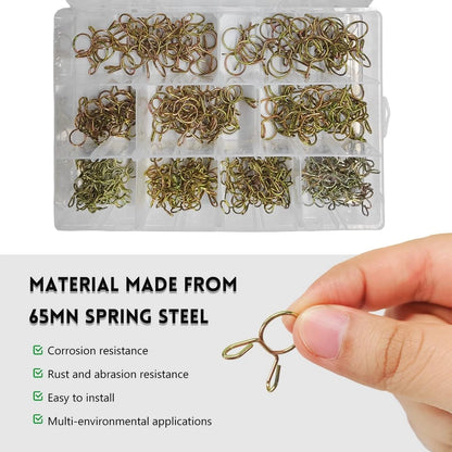 310PCS Spring Hose Clamps for Automotive Applications (5-13mm)