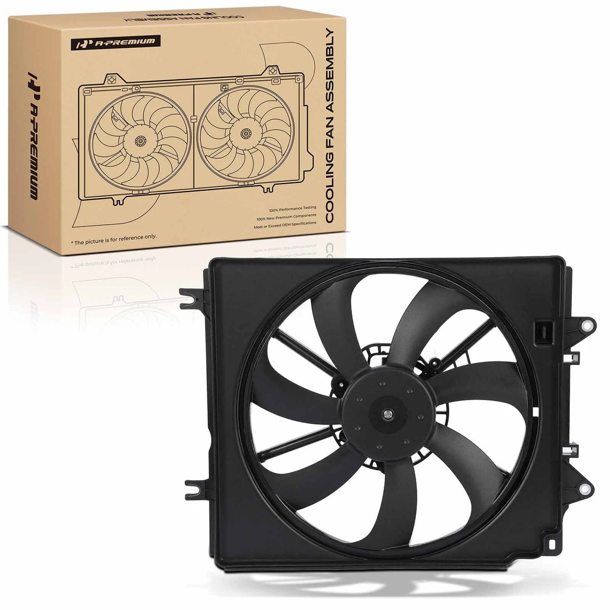 Right Cooling Fan Assembly w/ Shroud for Honda CR-V (2017–2022) 386165PAA01, 611550