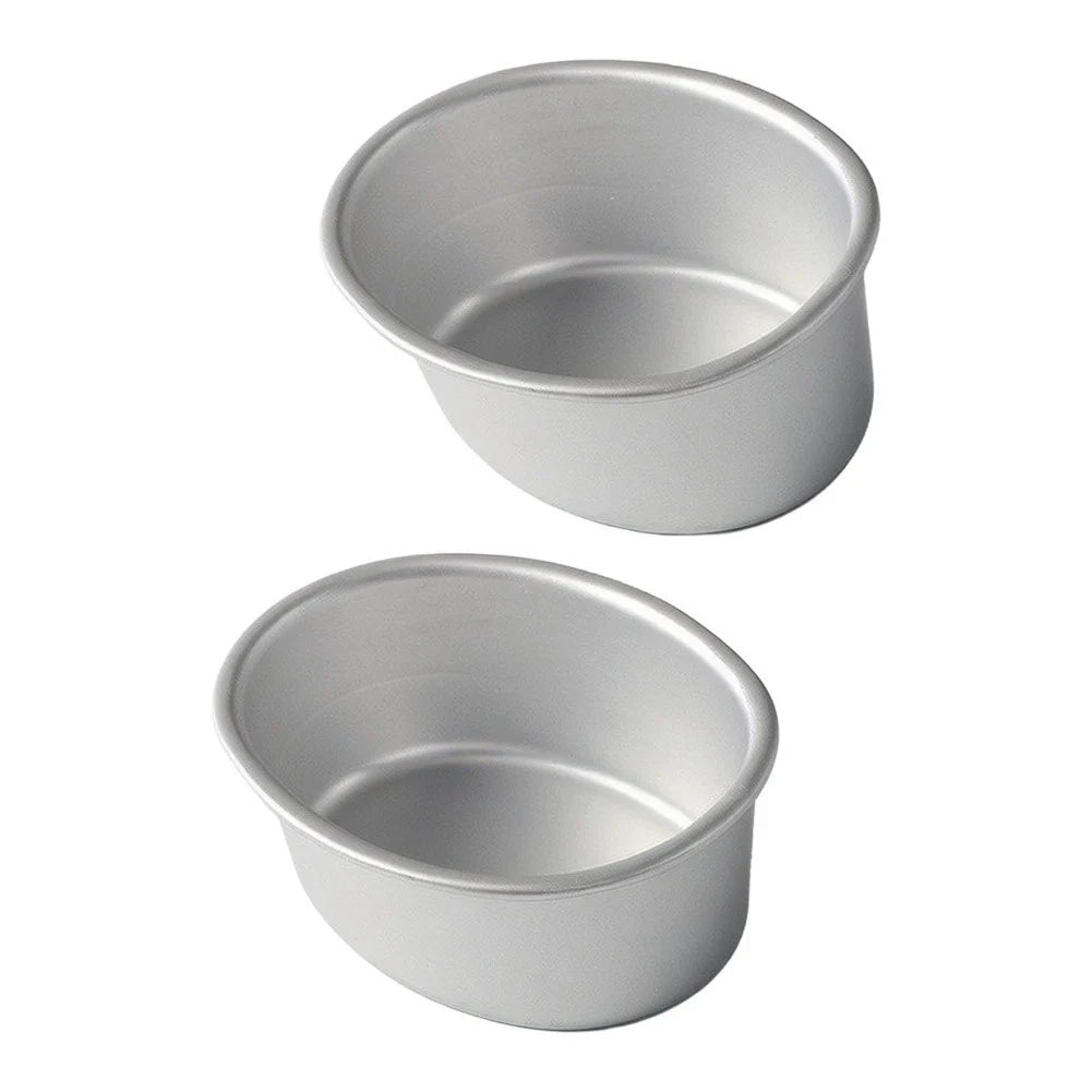 2X Aluminum Alloy Oval Cheesecake Mold for Baking
