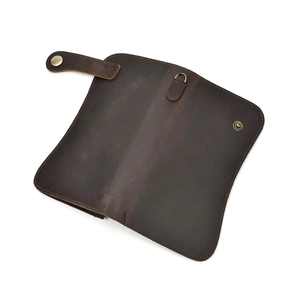 Leather Credit ID Card Holder for Biker Trucker Wallet (USA)