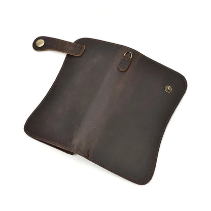 Leather Credit ID Card Holder for Biker Trucker Wallet (USA)