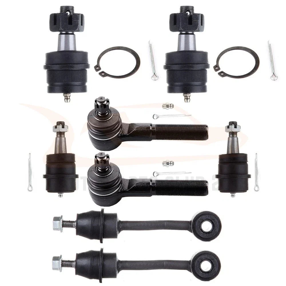 Set of 8 Front Ball Joints Tie Rods Sway Bars for Jeep Grand Cherokee (1996–1998)