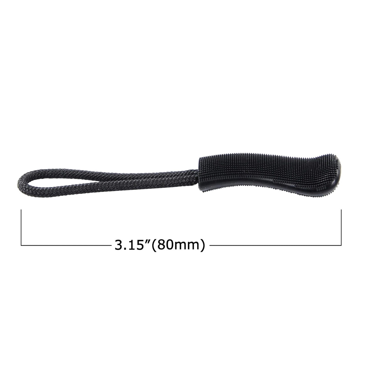 Set of 4 Durable Zipper Pulls for Universal Use (Black)