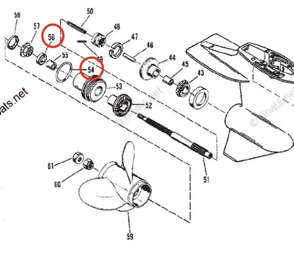 Lower Unit Seal Kit for Mercury Outboard 6/8/9.9/10/15 HP (18-0584, 18-0585/6)