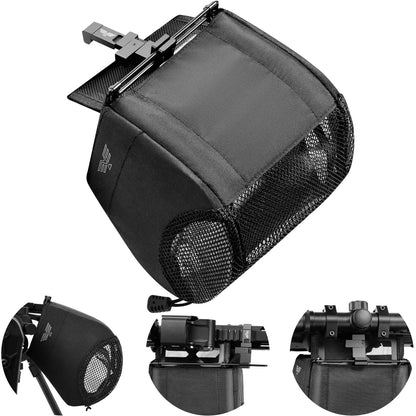 Spring-Loaded Brass Catcher for Picatinny Rail - X-Large, Black