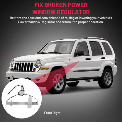 Front Passenger Power Window Regulator w/Motor for Jeep Grand Cherokee (1999–2000)