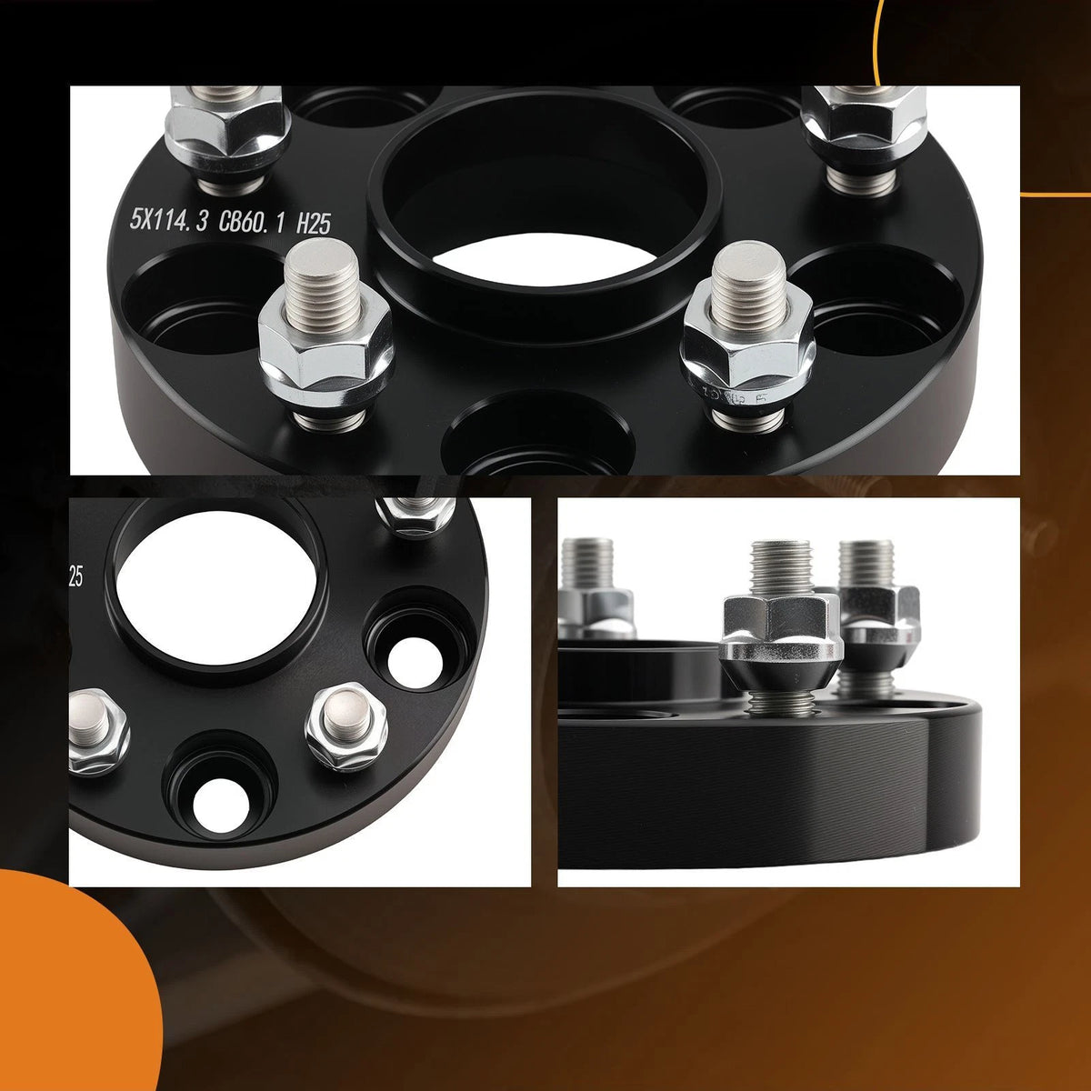 1" Wheel Spacers Set of 2 for Scion xB (2008–2015), tC (2011–2016), Toyota Corolla IM, 0UQL4K