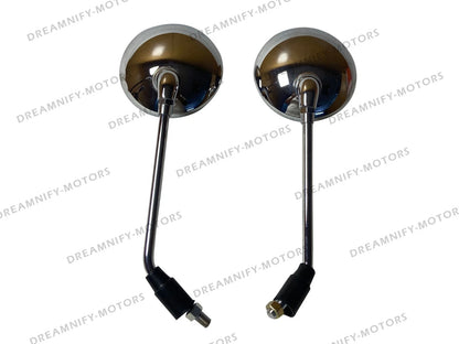 Chrome Side Rear View Mirror for Royal Enfield Classic 350cc 500cc