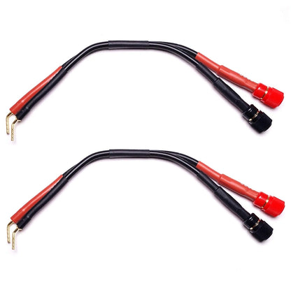 CNCESS CESS-087 Pin Screw Type Banana Plugs to Female 4mm Jack Red