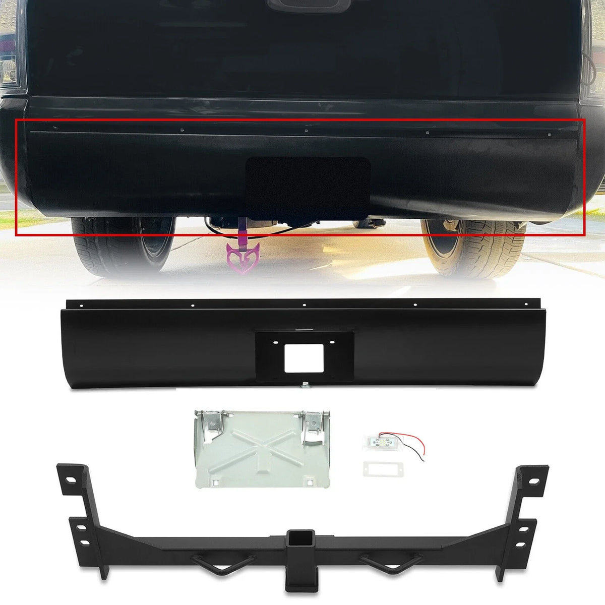 Roll Pan & Hidden Trailer Hitch Kit for Silverado GMC Sierra (1999–2007)