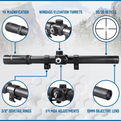 4x15 Rimfire Riflescope for Barska