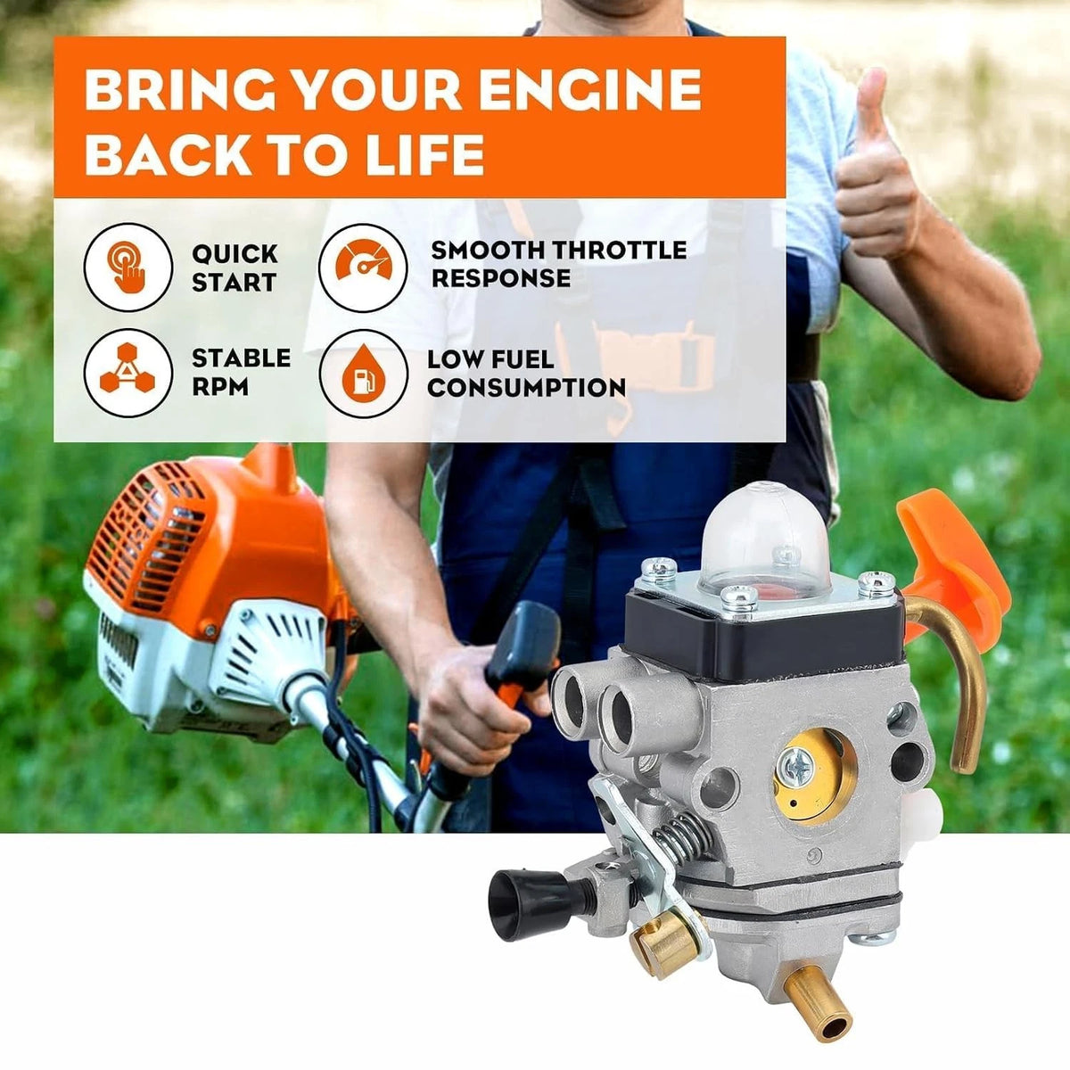 Carburetor for Stihl FS90R, FS90, HT101, FS110R, KM110R, FS100RX, KM90R