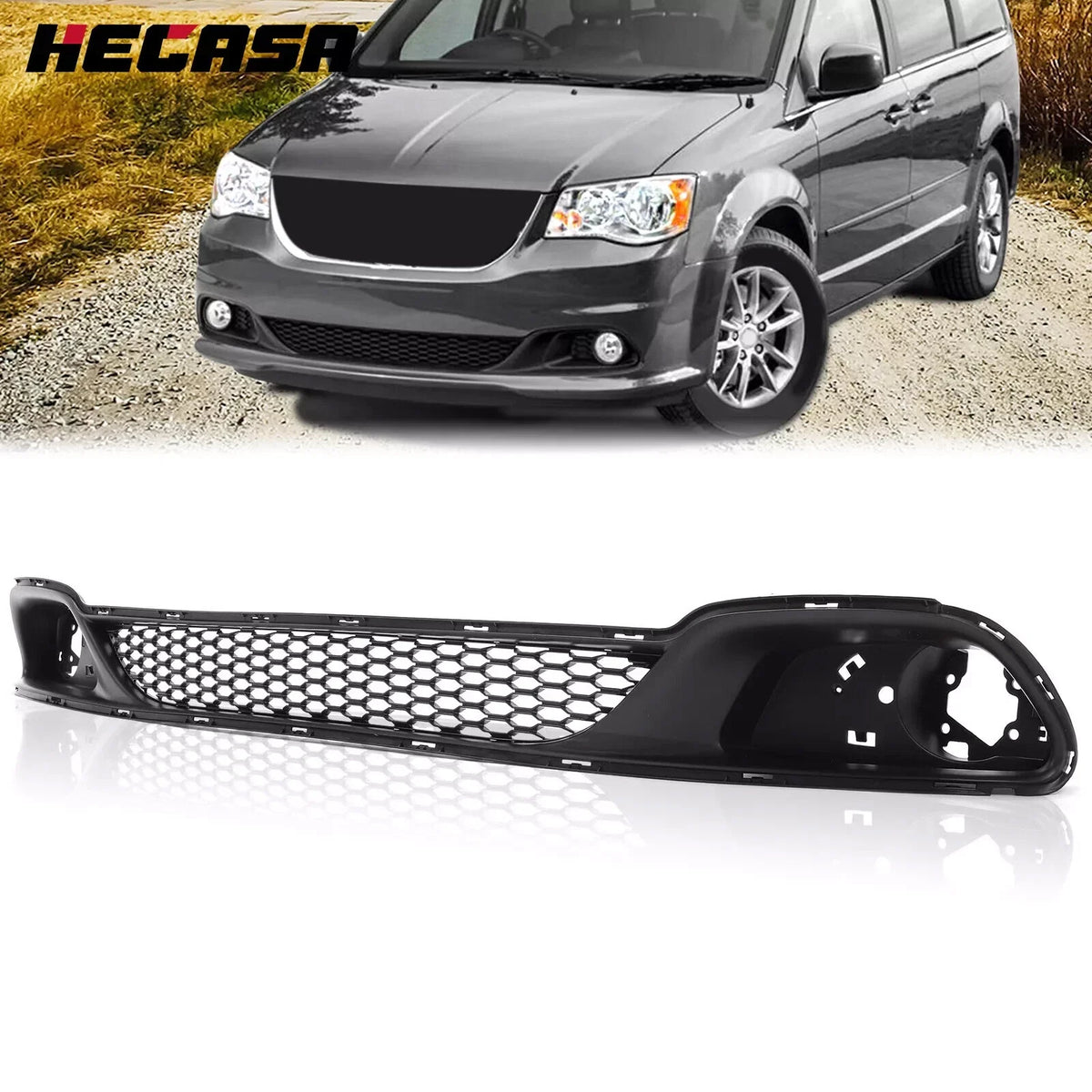 Bumper Grille Lower Front for Dodge Grand Caravan (2011–2020) 13312ZD