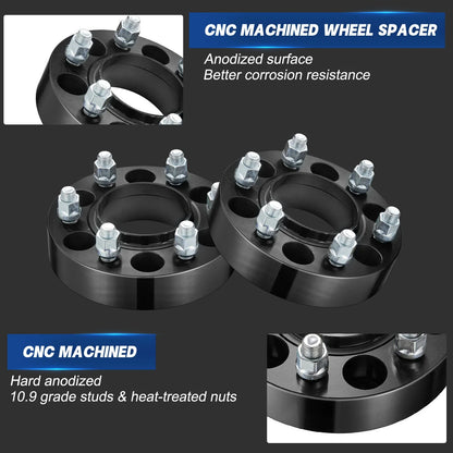 Set of 4 Black Wheel Spacers for Ford F150 Expedition Lincoln Navigator (2004–2023)