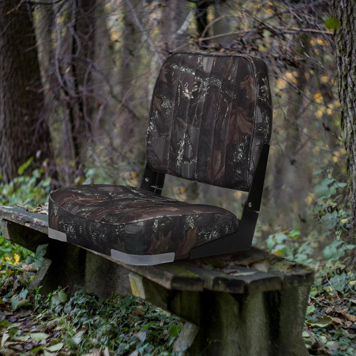 Camo Folding Marine Boat Seat for Leader Accessories (B-Camo/Black)