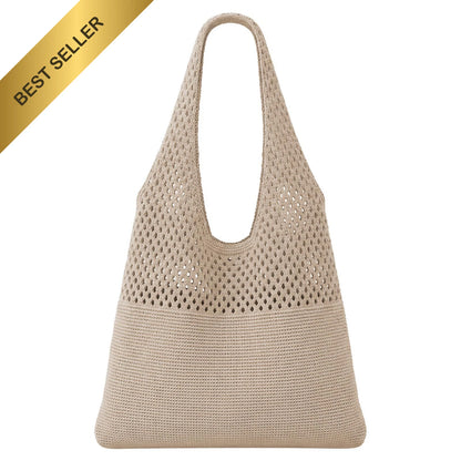 2X Crochet Mesh Beach Tote Bag for Women (Summer Vacation Boho)