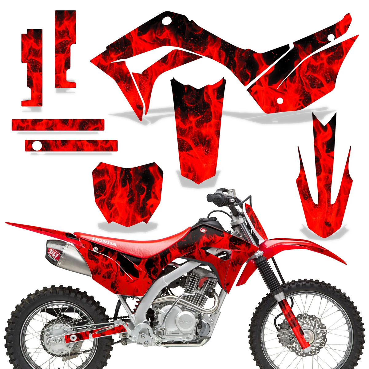 MX Graphic Stickers +#PLT Decals for Honda CRF125F (2019–2025)