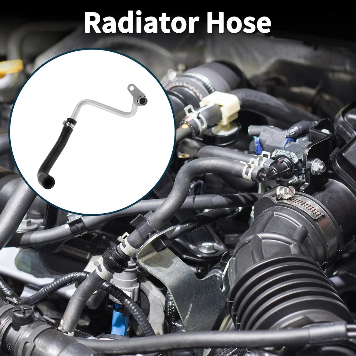 Radiator Hose for BMW X5 (2011–2013) No. 11537583899 Metal Black