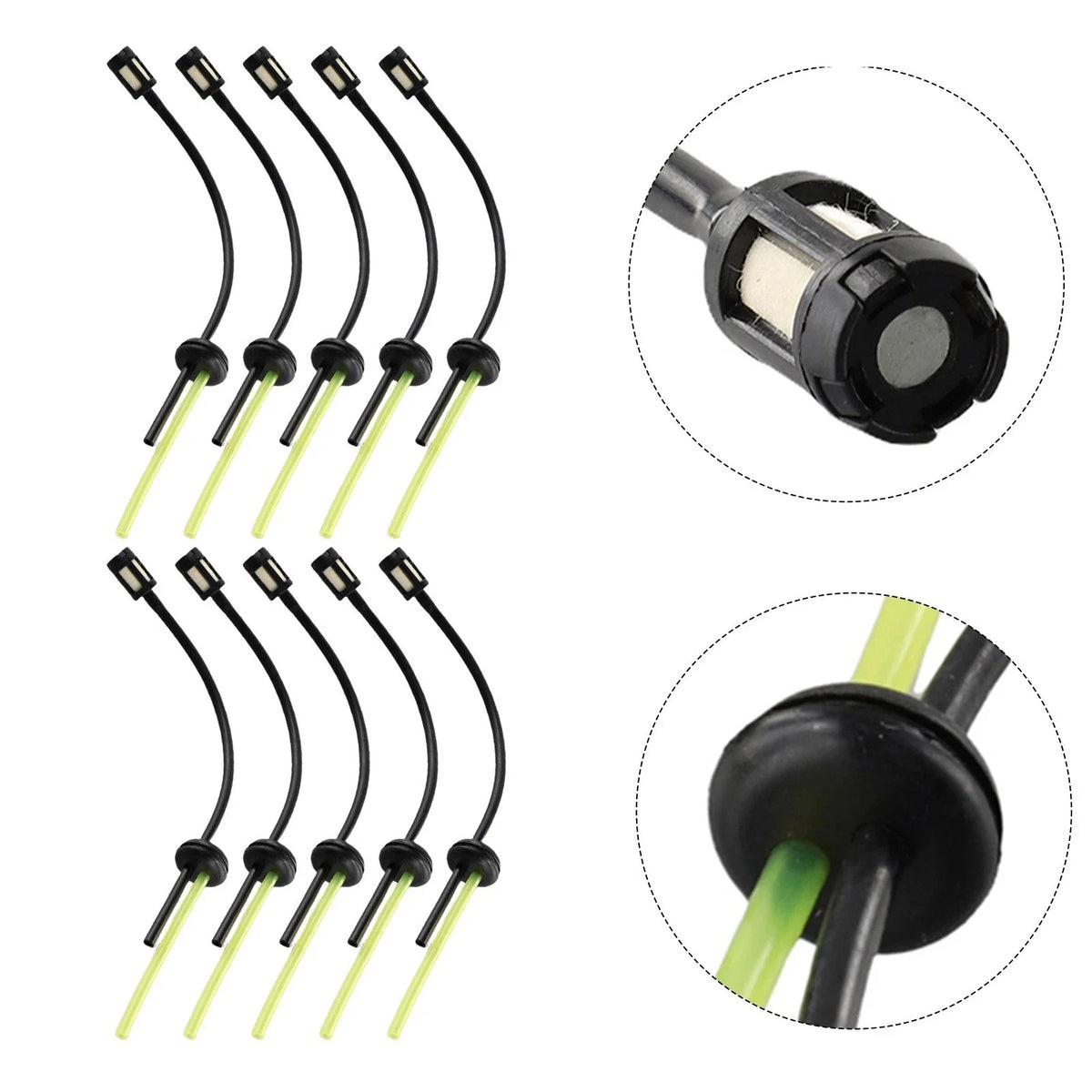 Fuel Hose Pipe Kit with Fuel Filter 10PCS for Trimmers