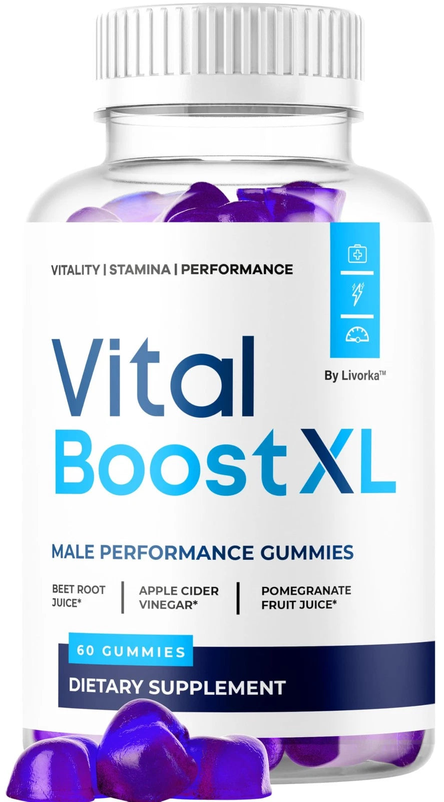 Vital Boost XL Gummies for Health Supplement (60 Count)