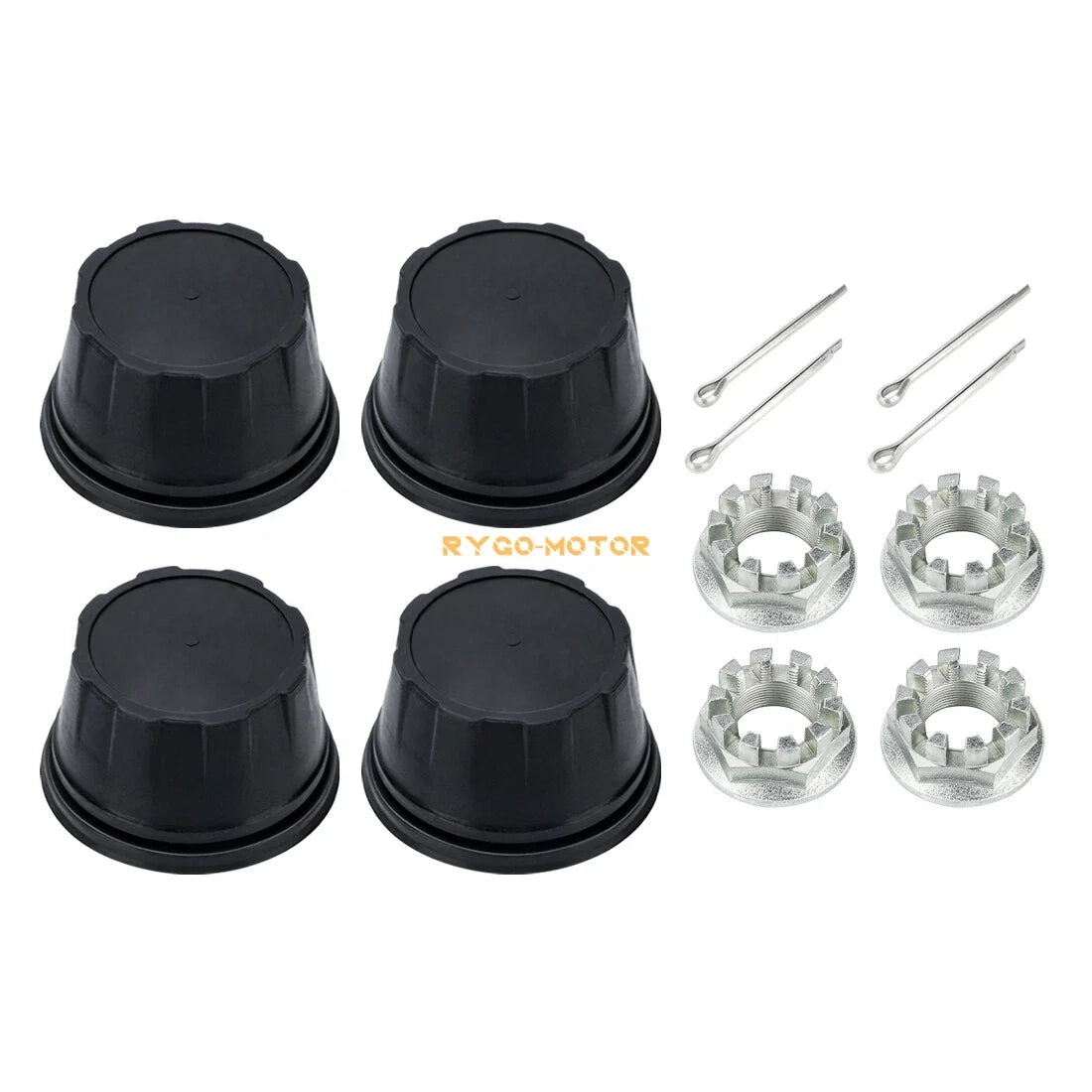 Set of 4 Wheel Center Caps with Nut Kit for Honda Rancher Foreman Rubicon (44732-HC4-000)