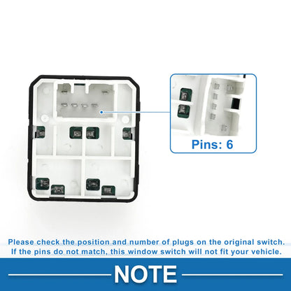 Power Window Switch for Chevrolet Aveo (2006–2011) No. 96652187