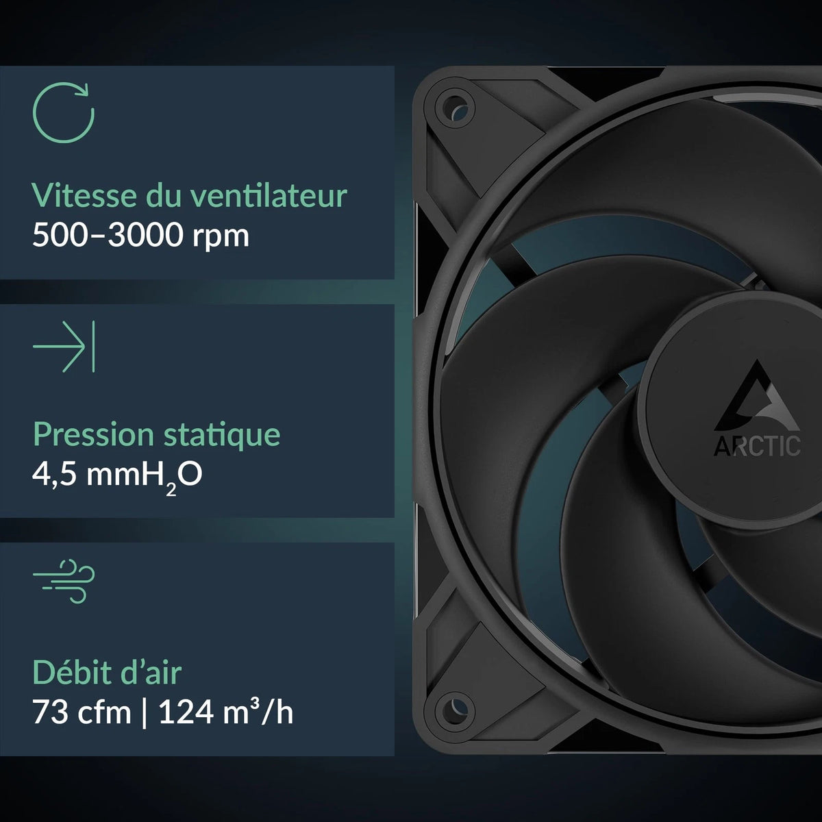 ARCTIC P12 Pro Reverse Fan for 120 mm Cooling (No Known Part Numbers)