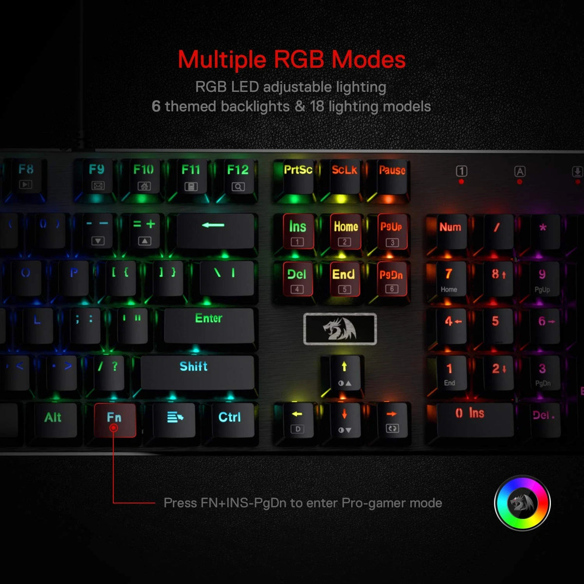 Redragon K556 RGB LED Backlit Mechanical Gaming Keyboard