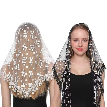 Lace Mantilla Veil for Catholic Church (No Part Numbers)