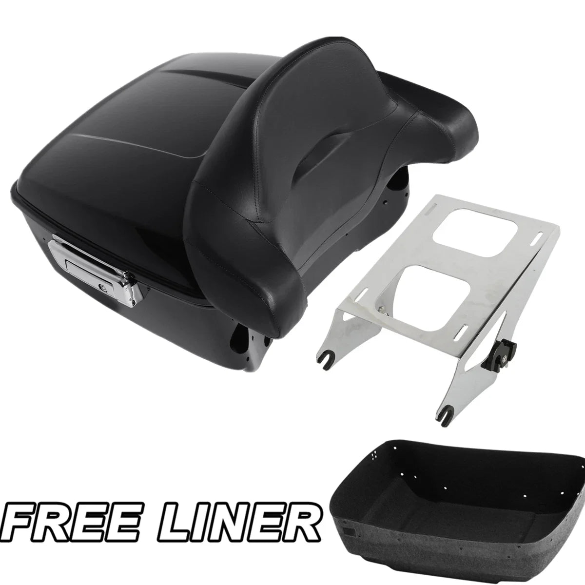 2X King Trunk Mount Rack Pad for Harley Touring Road Glide (2014–2026)