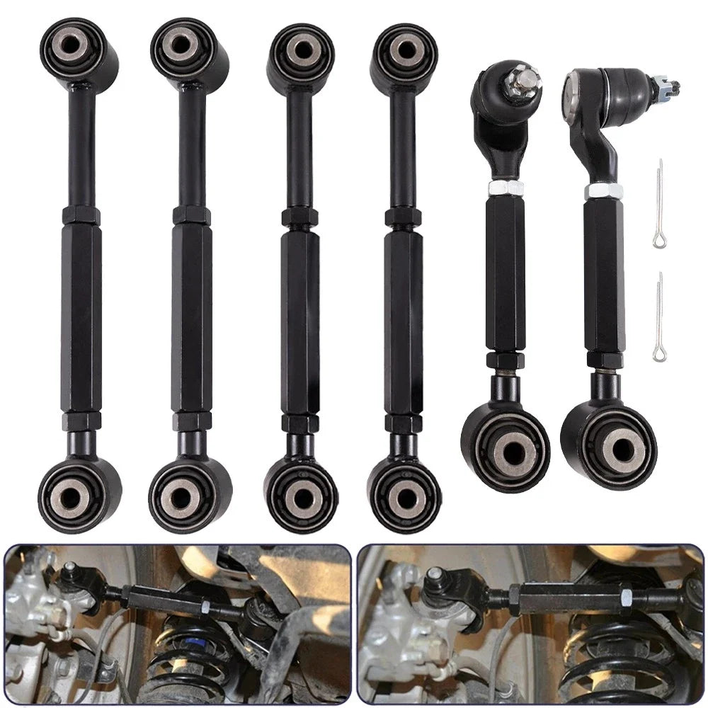 6pcs Rear Upper & Lower Control Toe Camber Arms for Acura TSX (2004–2008)