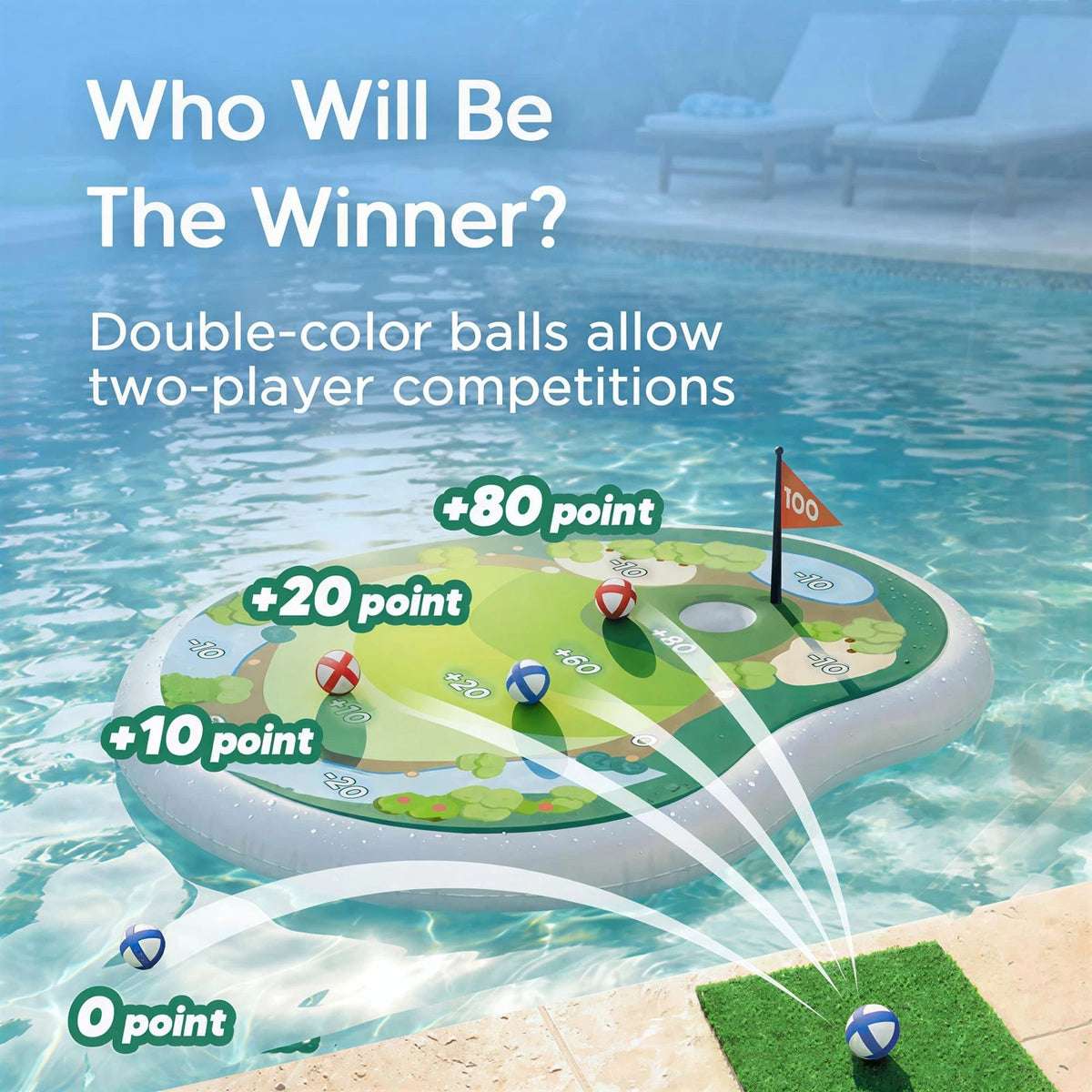 Kids Inflatable Golf Pool Toys for Fun Swimming Pool Game
