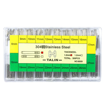 300Pcs Watch Band Link Pin Set 8-27mm No. 8009