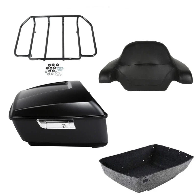 King Trunk Backrest Luggage Rack for Harley Touring Street Glide (2014–2026)