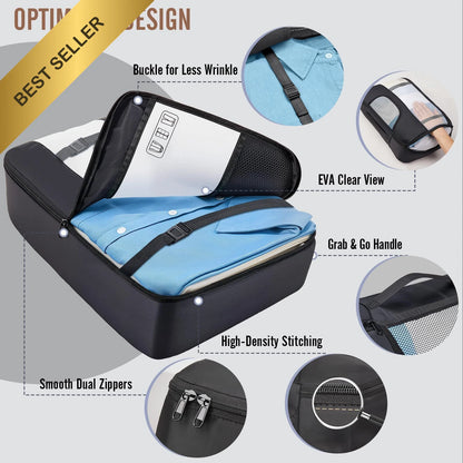 Set of 10 Packing Cubes for Luggage Organizer