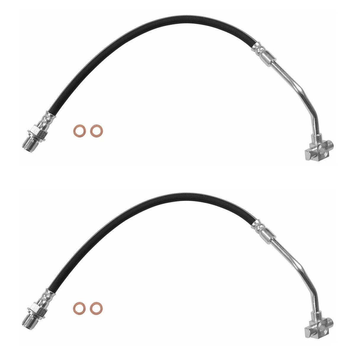 Set of 2 Front Brake Hydraulic Hoses for GMC Jimmy K10 K20 Suburban K5 Blazer
