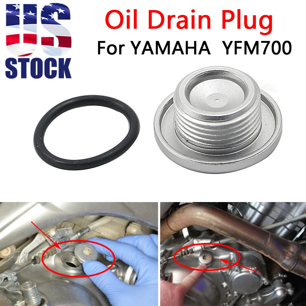Top Crankcase Oil Drain Plug Cap O-ring for Yamaha YFM700 Raptor 700 (2006–2023)