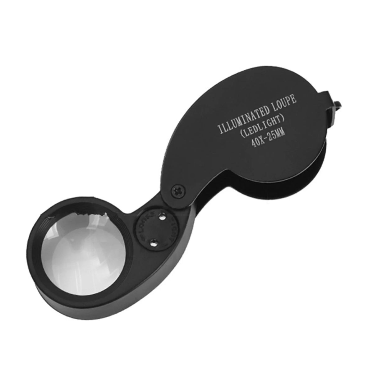 2Pcs Alloy 40X Magnification Loupe Jewelry Eye Glass Magnifier