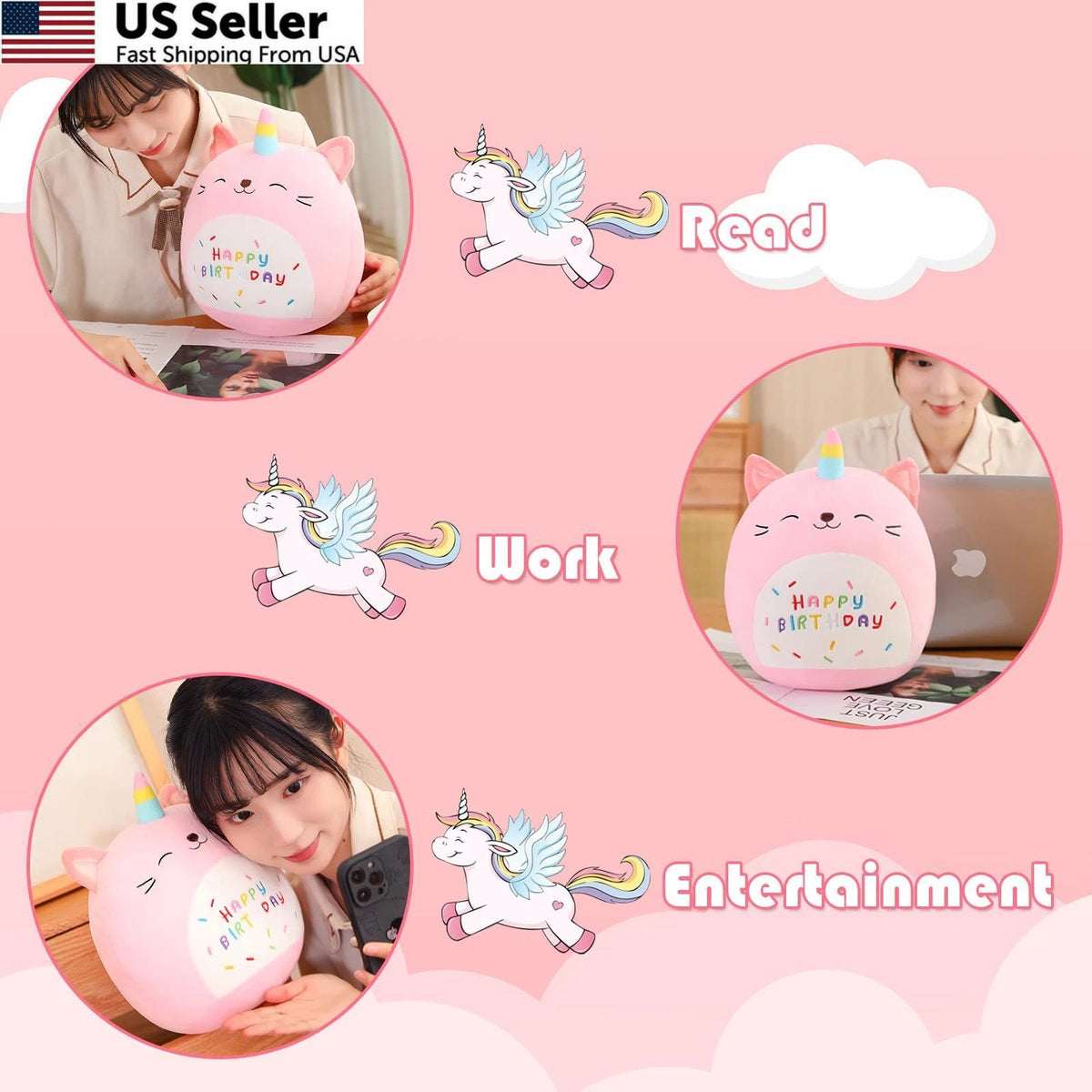 Caticorn Plush Toy for Unicorn Lovers (Cute Small Stuffed Animal)