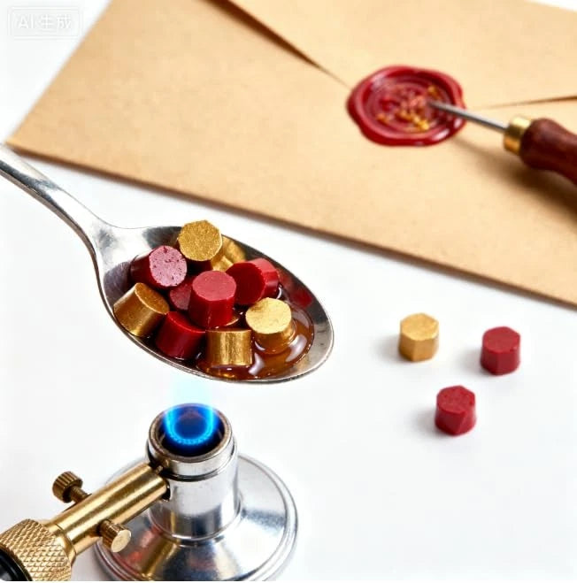 Set of 2 Wax Seal Stamps for Elegant Natural Design (25mm/30mm)