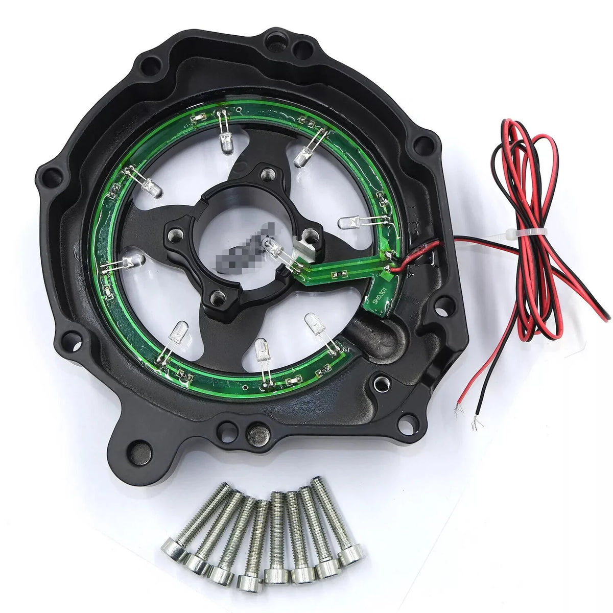 Black w/ Blue LED Engine Stator Cover for Honda CBR1000RR (2004–2007) & CB1000RA (2008–2024)