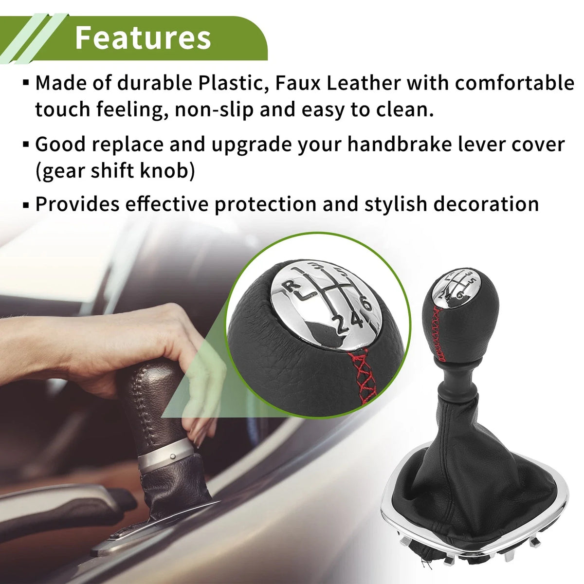 6 Speed Gear Shifter Knob with Cover for Fiat Talento (2016–2023)