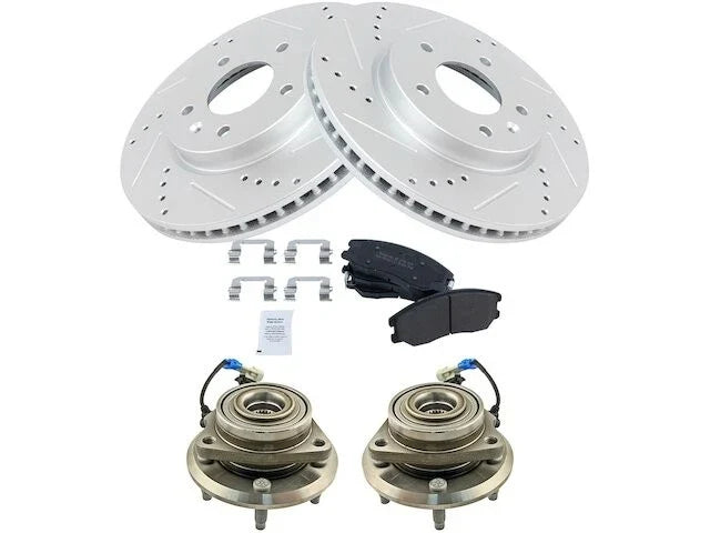 Front Brake Pad, Rotor & Wheel Hub Kit for Suzuki XL7 (2007–2009) FX615WM