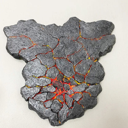 LED Light Platform Base for Anime Model Magma Crack Figure Battle Scene