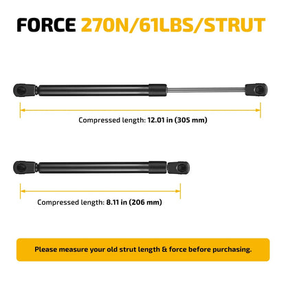 2Pcs Rear Window Lift Support Shocks for Land Rover Discovery (1996–1997)